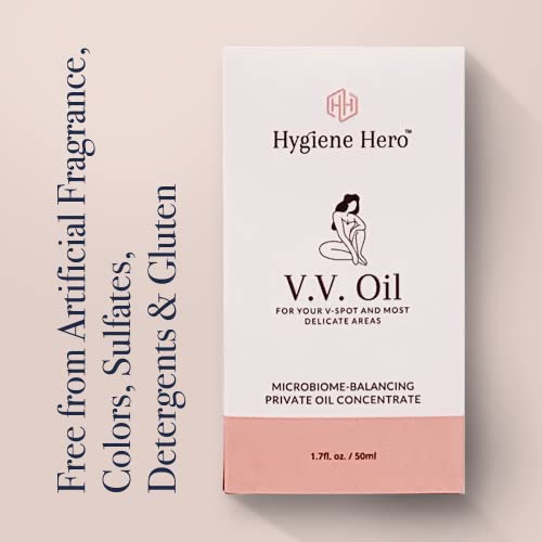 Hygiene Hero Microbiome-Балансирующее масло Йони за гениталиите 50 мл - Предотвратява появата на врастнали косми - Изглажда