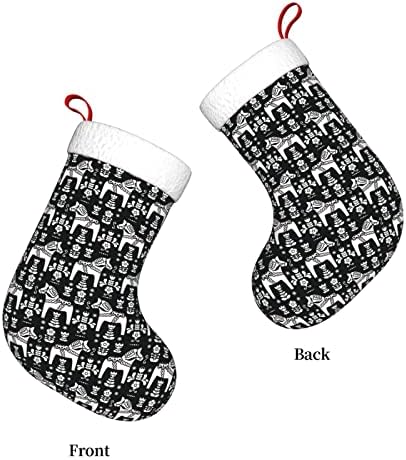 Сладък Варфарины Шведски Народното Творчество, Коледни Чорапи с Кон Даде, Украшения за Елхи, Коледни Чорапи за Коледно