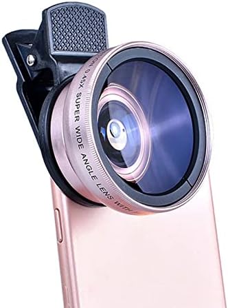 Обектива на камерата на телефона е 2-в-1 за iPhone и Android, 37 мм, 0.45 X 49UV, Супер Широкоъгълен и Макро-обектив