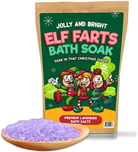 Сол за вана Elf Farts Soak - Уникален Празничен подарък с кляпом за деца - Забавни Коледни подаръци за вана за тийнейджъри