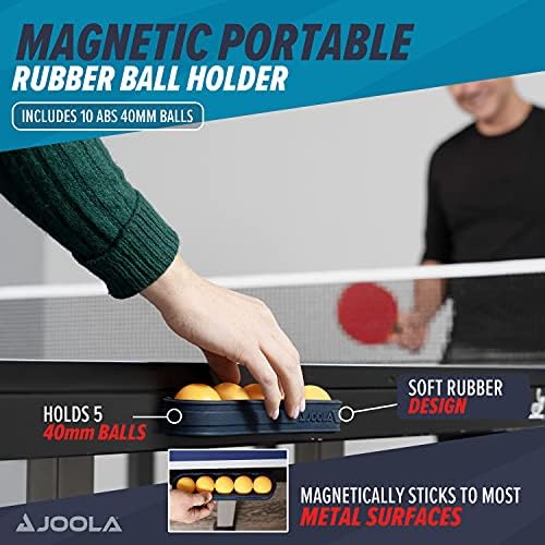 Държач за аксесоари JOOLA Magnetic тенис на маса - Включва 10 топки за пинг-понг 3 звезди с 2 гумени притежатели