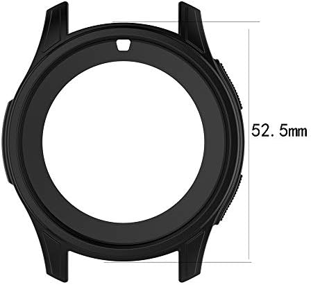 Калъф LEKODE Full Case за Gear S3 Frontier/ Galaxy watch46 с мека силиконова защита на дисплея от TPU (черен, както е описано)