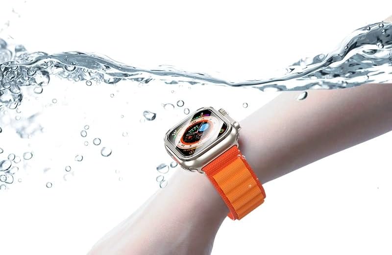 Защитно стъкло SDUTIO + Калъф за Apple Watch Case 49 мм Броня, Закалена Калъф Apple Watch Ultra Screen Protector
