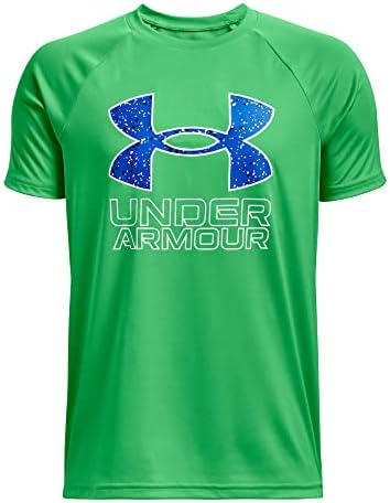 Тениска с къс ръкав Under Armour Boys'Tech Hybrid с принтом Fill