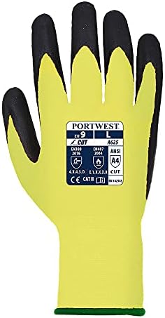 Ръкавици Portwest Vis-Tex ПУ, Устойчиви На Гумата, Защитно Работно Облекло, Предпазни Ръкавици С покритие ANSI