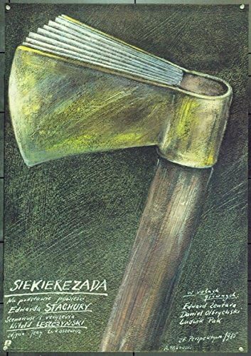 Axiliad (1986) на Оригиналния полски плакат (26x37) на Анджей Паговского, Много тънка работа
