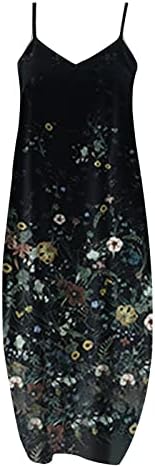 Женствена рокля в Големи размери, Секси Дамски Рокли, Ежедневното Лятно облекло за спагети презрамки и Без Ръкави с