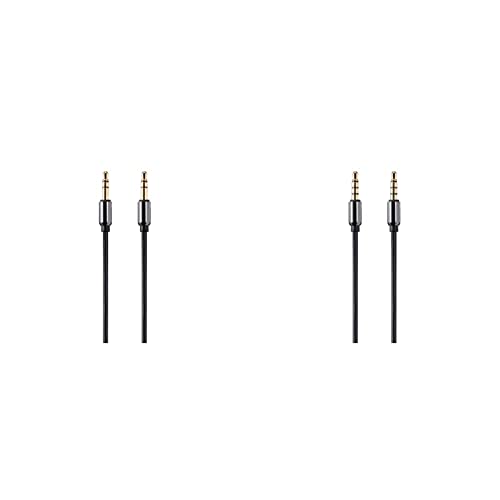 Допълнителен аудио кабел TRS серия Monoprice Onyx 3,5 мм, 15 фута Черен цвят