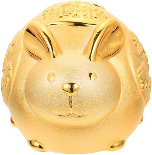 Ipetboom Зодиакални Зайче Касичка Златна Монета Банка на Годината Статуи Заек Керамични Банка за пари Играчки за спестяване