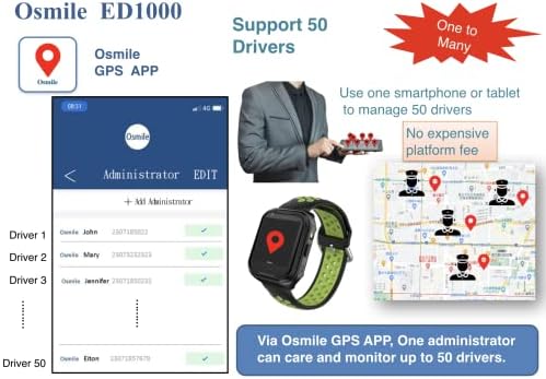 GPS тракер Osmile ED1000 за управление на безопасността на медицинските институции до 50 пациенти (умен часовник