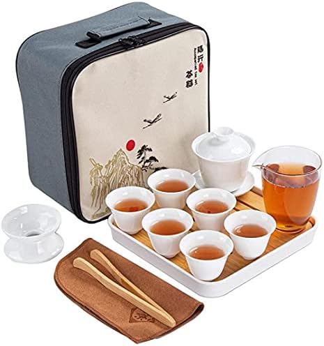 LIANXIAO - Бяла Порцеланова Пътна Чаена Чаша, Чай, Домашно приготвена Японската Преносима Експресни Пътнически Чаша, модул