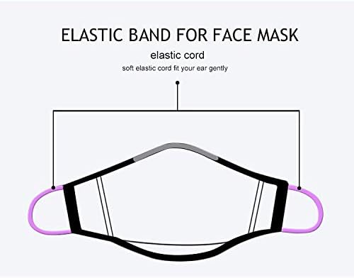 Еластичен кабел за маски за лице - Ластични ленти за Шиене, Бродерия, Еластична Нишка, Бяла Еластична нишка от плътен еластичен