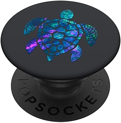 Писалка за телефон цветове синьо виолетово-тюркоаз костенурки на тъмно-сиви попсокетах с възможност за смяна на PopGrip