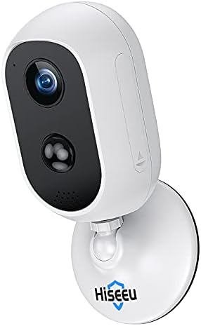 Безжична Камера за сигурност Hiseeu, Домашна Камера 2K за улиците, както и помещения, Камера за наблюдение на Батерии,
