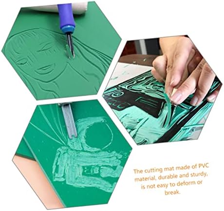 Operitacx 6 Бр Гравиране Гумен Лист Зелени Детски Стоки За Бродерия PVC Мастило