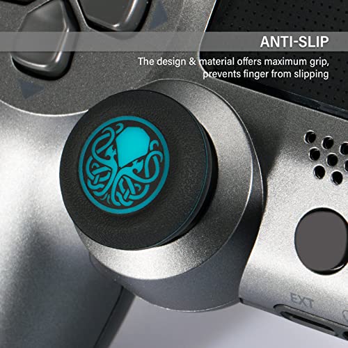 Playrealm Мек Гумен калъф от силикон печат за улавяне на палеца x 4 за PS5, PS4, Xbox Series X / S, Xbox One, контролер