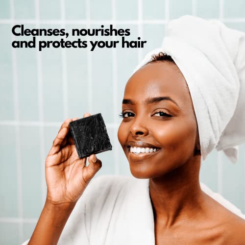 Soap Factory - Органични Твърди Шампоан срещу пърхот за мазна коса, Сапун за коса с Активен въглен за мъже и жени,