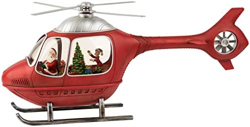 Коледни Снежни Топки, Музикален Воден Фенер с Хеликоптер, коледното Дърво, Дядо Коледа и Детска Сцена с захранван от USB и