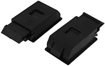 Капаче за кабинет X-DREE Пластмасова Вътрешна правоъгълна форма, черен, 2 бр (Габинет от пластмаса, вътрешна украса tirador,
