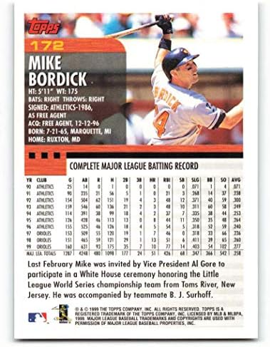 2000 Topps 172 Майк Бордик, Ню Йорк-Бейзбол Балтимор Ориолз