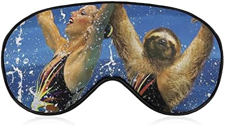 Мека Маска за очи Sloth Cover Art Ефективно Засенчване, Превръзка на Очите, Удобна Маска За Сън с Еластична