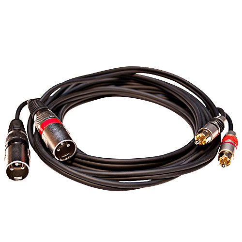Сеизмично аудио - SAXFRM-2x5 - кабел с две фоно свещи XLR и две фоно свещи RCA 5'