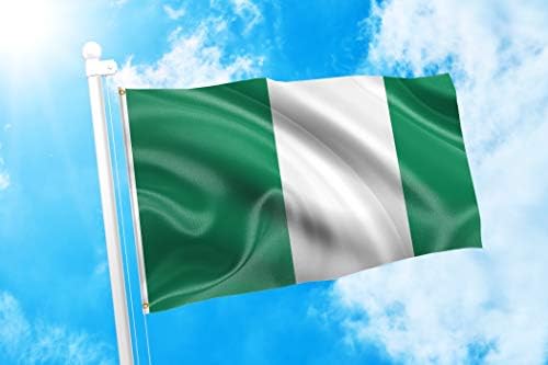 DMSE Нигерия Нигерия Национален флаг 2X3 Метра Фут Полиестер 100D Флаг, Устойчиви на uv радиация (2