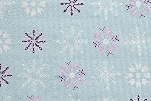 Кърпа за Зимния подложка за йога Ambesonne, във формата На Снежинки, Коледен Празник на Зимния Сезон, Празник