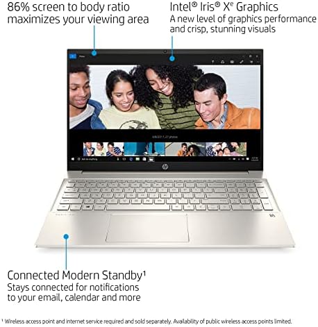 Лаптоп HP 2022 Палата, сензорен екран 15,6 IPS, Intel Core i5-1135G7 (Beats i7-1065G7), 16 GB оперативна памет, твърд диск NVMe