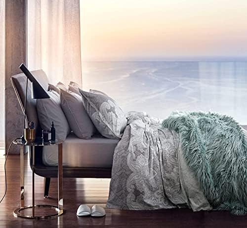 Eikei Лавандово-Сиреневое Богемное одеяло с Пейсли, стеганое одеяло, Светло Синьо, Лилаво Комплект спално бельо в стил