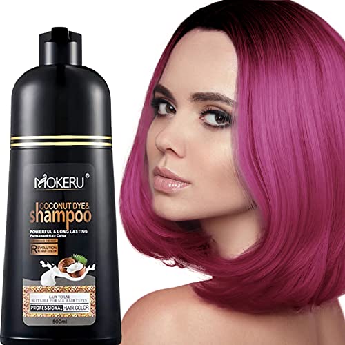 Шампоан за коса Red Grape за тъмна коса-Шампоан за миг боядисване на коса 3 в 1 за жени и мъже-Шампоан Herbal Червени