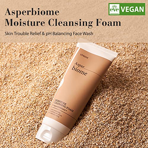 VPROVE Asperbiome Soothing Cleansing Foam - Успокоително средство за измиване на лицето от акне - с мая, ориз и Минерална