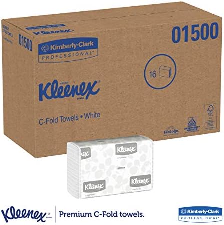 Салфетки, хартиени кърпички 01500 C-Fold, 10 1/8 x 13 3/20, Бяла, 150 за опаковка (кутия от 16 опаковки)