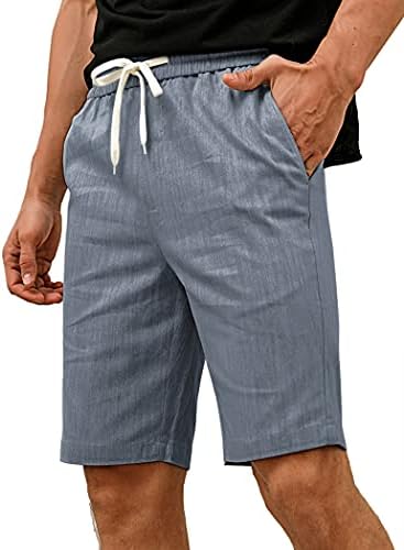 Мъжки Ежедневни Памучни Шорти Tinkwell с Ефектни Летни Къси Панталони на Класически намаляване с Джобове за Разтеглив