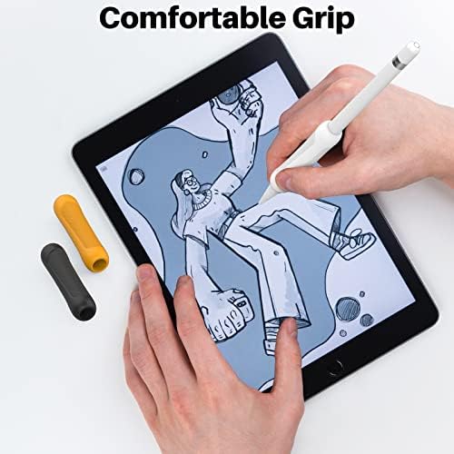NIUTRENDZ 3 опаковки на Apple Молив Grip Силиконов Калъф Аксесоари Калъф е Ергономичен Дизайн Калъф е Съвместим с магнитна