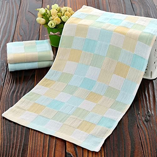 27x50 см Чисто памучно детско кърпа без марля, Кърпа за ръце, за домашно почистване, за лице, за деца - (Цвят: зелен,