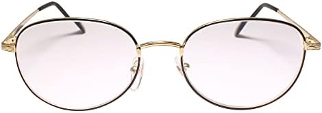 Стари Реални Реколта Класически Ретро Очила в Кръгла Златна Рамка 3.50 за четене