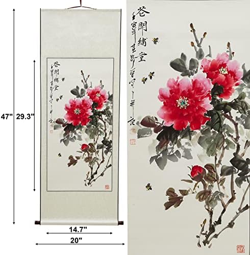 COOZMENT- Картини, ръчно изработени, Азиатски Декор, Картини за украса на стени, Японското стенно изкуство, Китайски