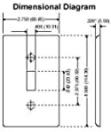 Стенни панел за телефон/кабел Leviton 88017 с дупка 0,625 инча, Стандартен размер, Термореактивный, Закопчалка под формата