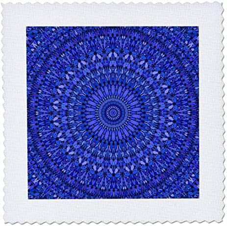 Триизмерна мозайка от сини венчелистчета с шарките на мандала - Квадрати за стеганого одеяла (qs_358214_10)
