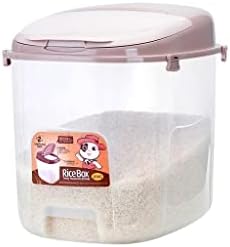 Кофа за ориз DVTEL Домашни 20 кг, Кухненски Цилиндър за ориз, Влагостойкое Кофа За Съхранение на Зърно, Пластмасова Кутия