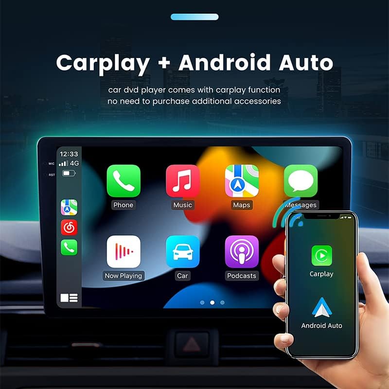 Автомагнитола Android 10 Стерео за Audi Q5 2010-2018, Двоен 9,5-инчов GPS Navi Восьмиядерный с гласов контрол Carplay Android