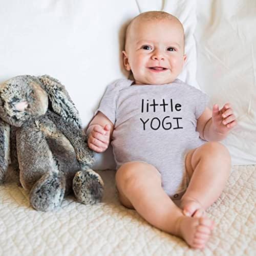 TREELANCE Yoga Бебешки Дрехи от Органичен Памук за Момичета и Момчета Little Yogi Onesie Тела за Деца Йога