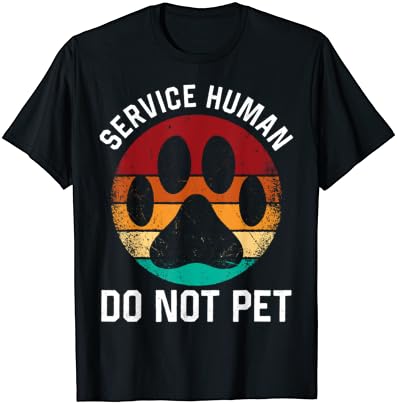 Служебна Куче Human Do Not Пет Забавно Реколта Тениска Собственик На Куче-Спасител