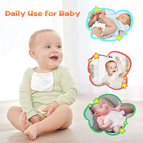 FAMOPLY 54 Опаковка Бебешки кърпички от фланелен плат с дозатор, за Многократна употреба на органични бебешки кърпички, безвредни