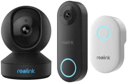 Комплект камера за крилото на разговора REOLINK, 5-Мегапикселова Камера за помещения E1 Zoom Black, Дистанционно управление