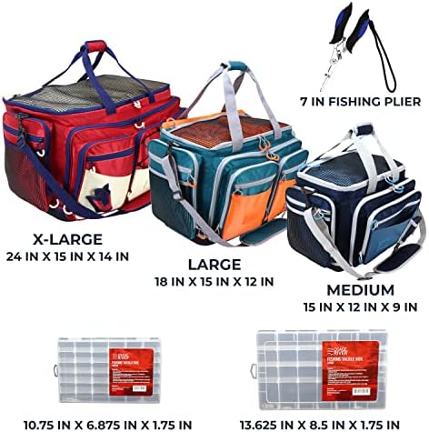 Чанта за риболовни принадлежности OSAGE RIVER с кутии за принадлежности, Чанта за принадлежности за морски риболов,