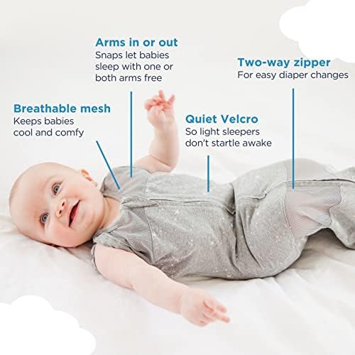5-Секундное пеленание Happiest Baby Sleepea - Детско Пеленальное одеало от Органичен памук, който е Разработен от д-р,