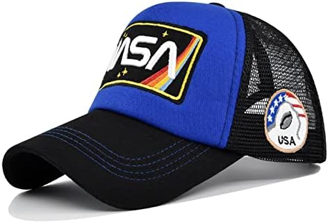 Бейзболна шапка BAIMORE НАСА Шапка с Вкара Закопчалка Отзад, Регулируемо Лоскутная Спортна Шапка на открито