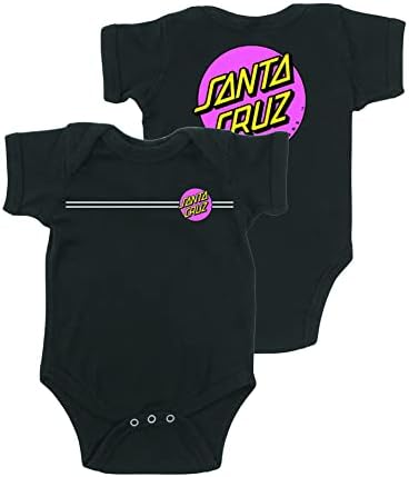 Твърди детска тениска SANTA CRUZ с къси ръкави в друга грах, Черен, 6 месеца